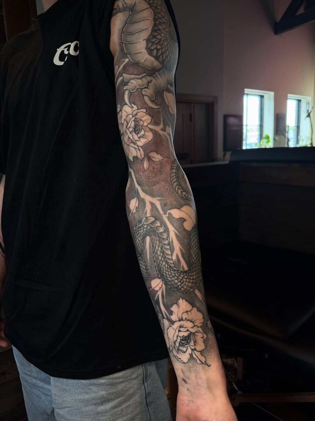 Tattoo by @mackmade.tattoos — japanese_irezumi, black_and_grey