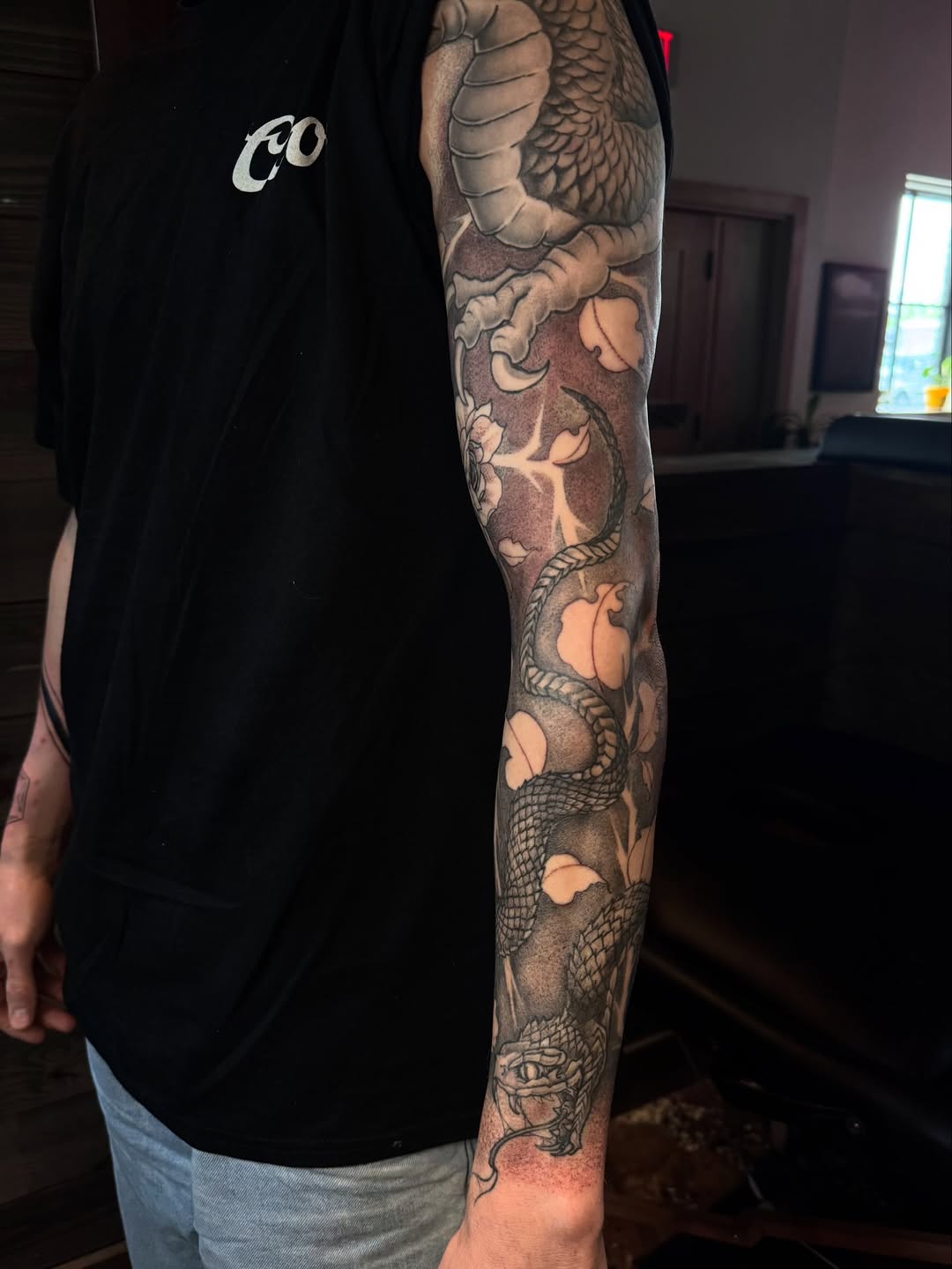 Tattoo by @mackmade.tattoos — japanese_irezumi, black_and_grey