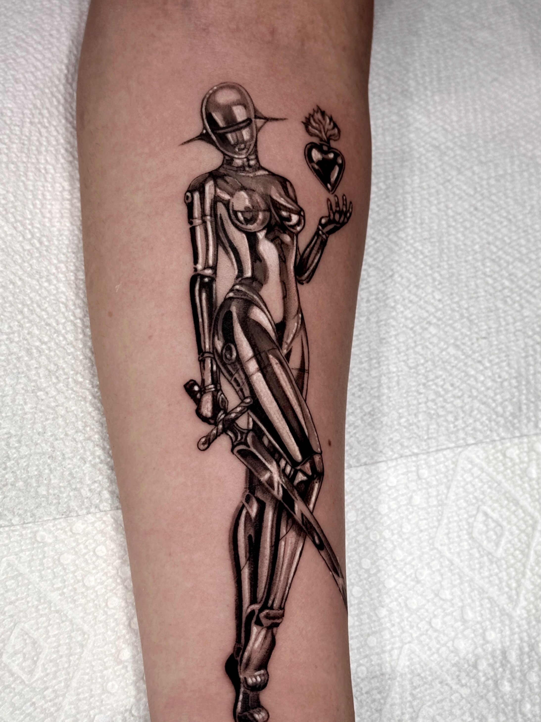 Tattoo by @eyepokes — black_and_grey