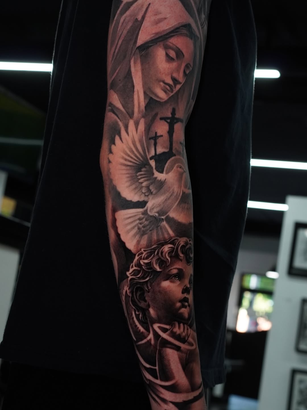 Tattoo by @jessem_tattoos — realism, black_and_grey