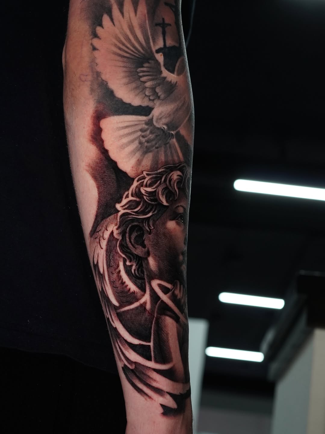 Tattoo by @jessem_tattoos — realism, black_and_grey
