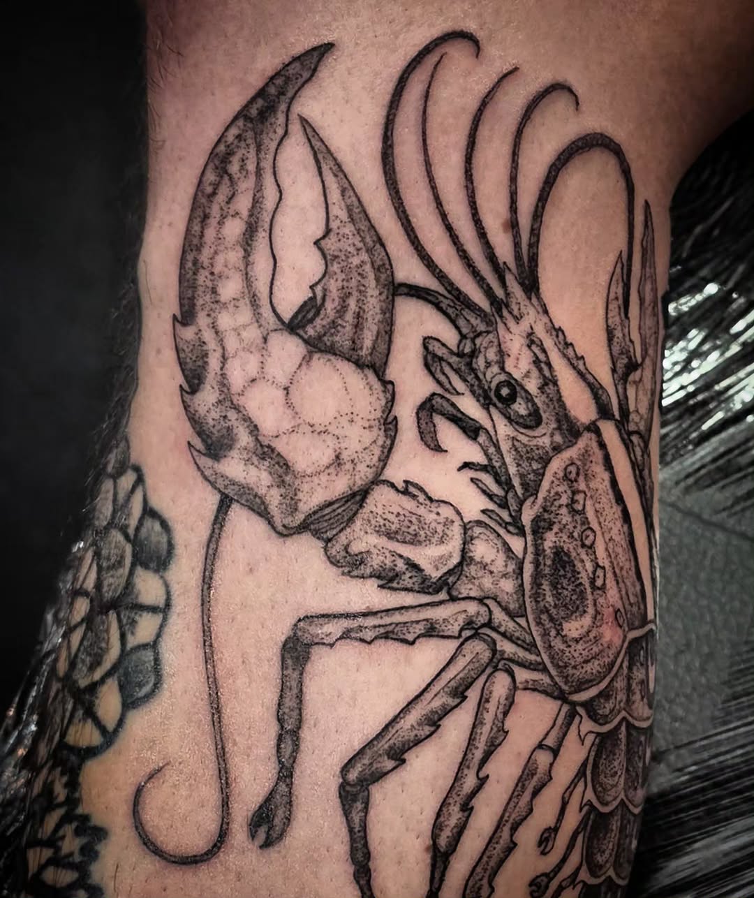 Tattoo by @el_tejon โ black_and_grey, dotwork