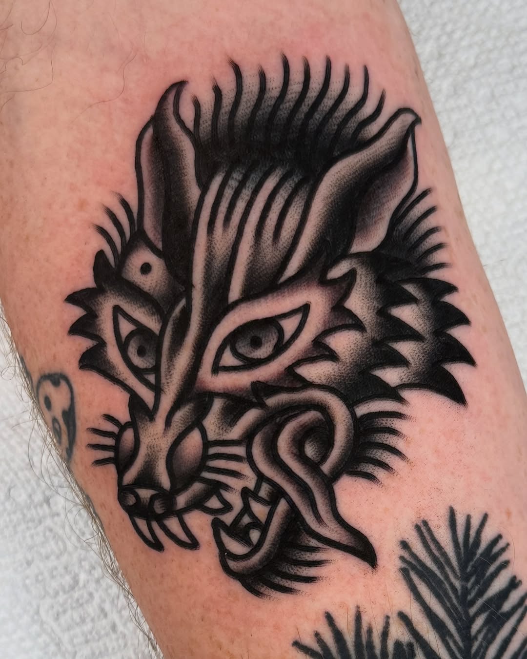 Tattoo by @cullenbleserquinn — american_traditional, black_and_grey
