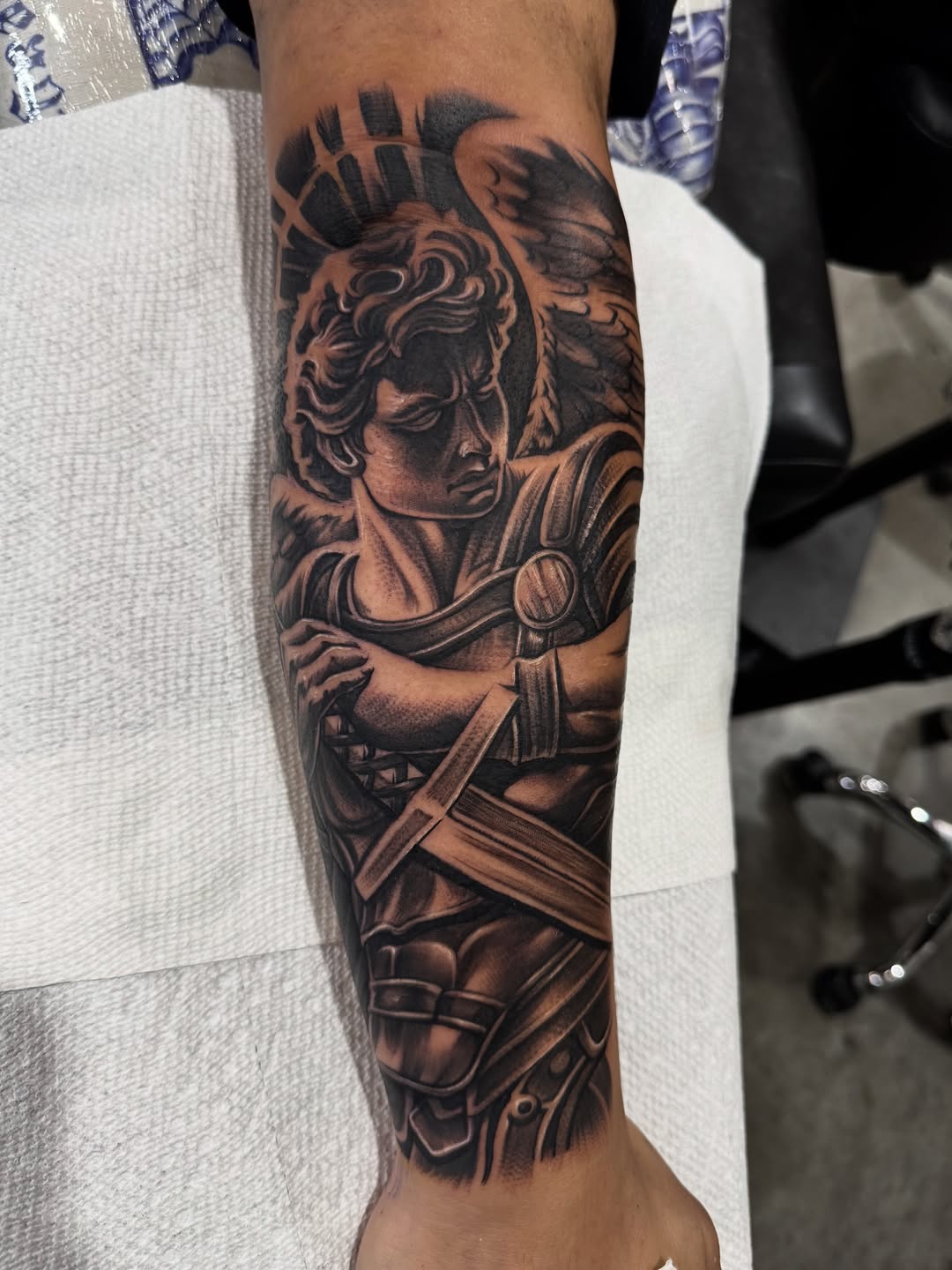 Tattoo by @eksoe_ — realism, black_and_grey
