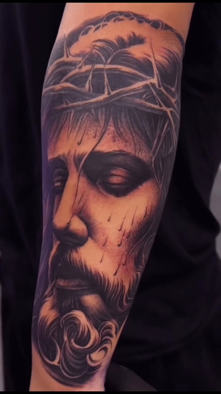 Chicano tattoo on the forearm by Dillinger, Ventura, California