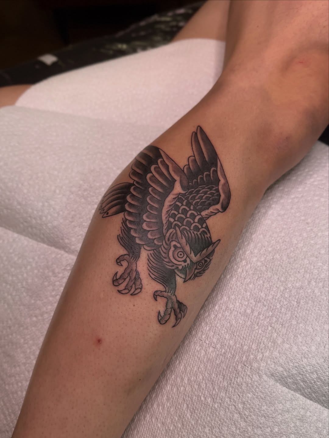 Tattoo by @colournegative — black_and_grey, realism