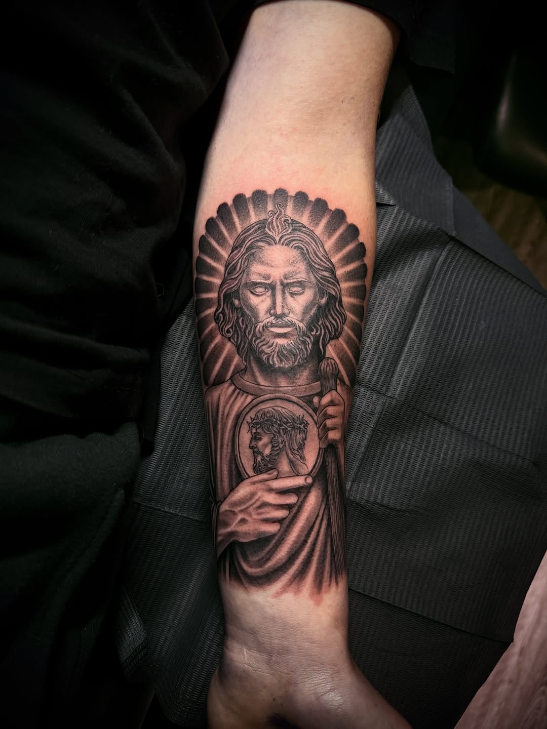 Tattoo by @luismarrufotattoo — realism, black_and_grey