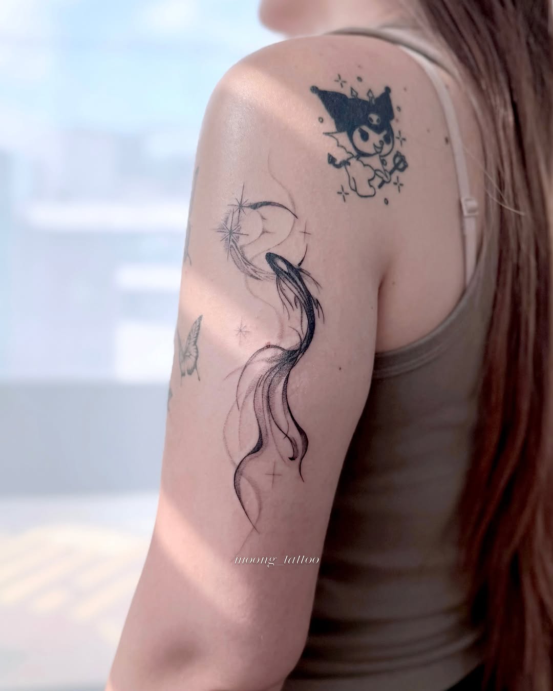 Tattoo by @moong_tattoo — black_and_grey