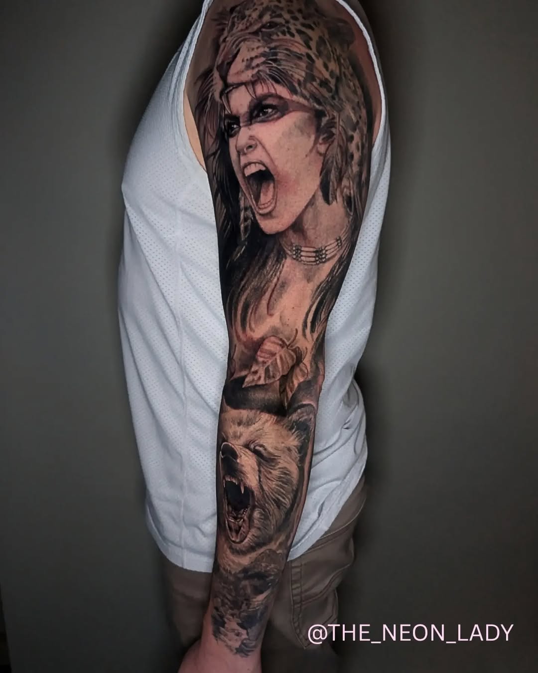 Tattoo by @the_neon_lady — realism, black_and_grey