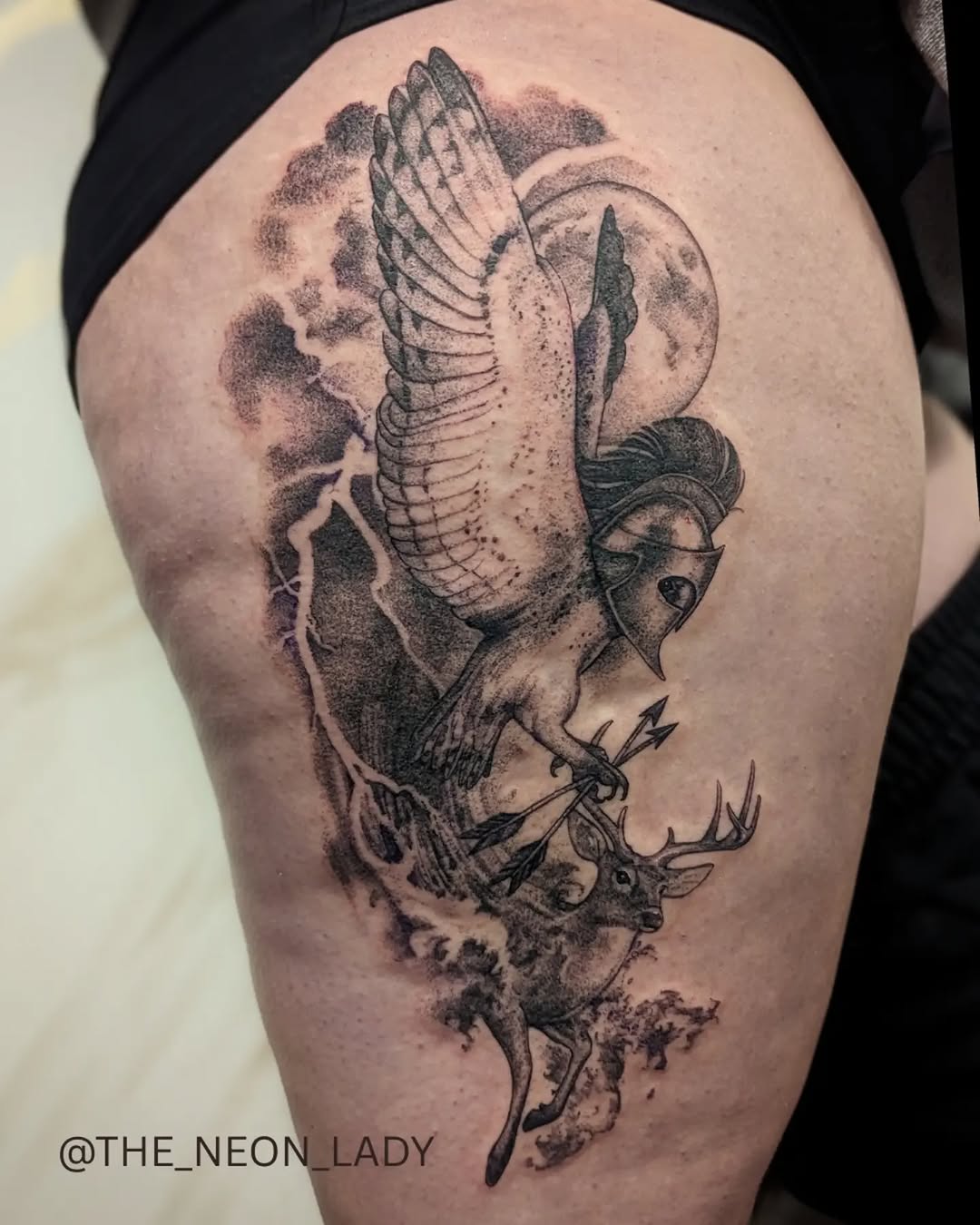 Tattoo by @the_neon_lady — black_and_grey, realism