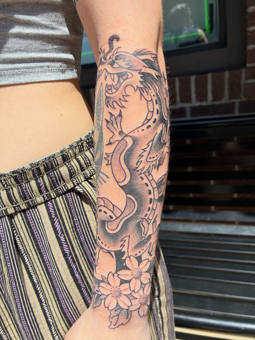 Tattoo by @energydrinkonthefloor — japanese_irezumi, black_and_grey