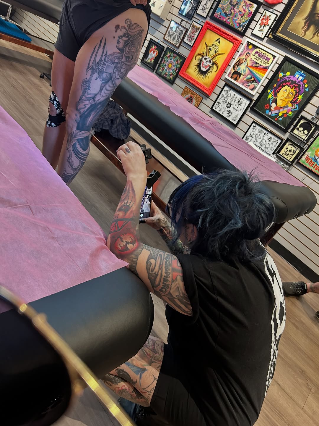 Tattoo by @saltyflamingotattoo — black_and_grey, realism