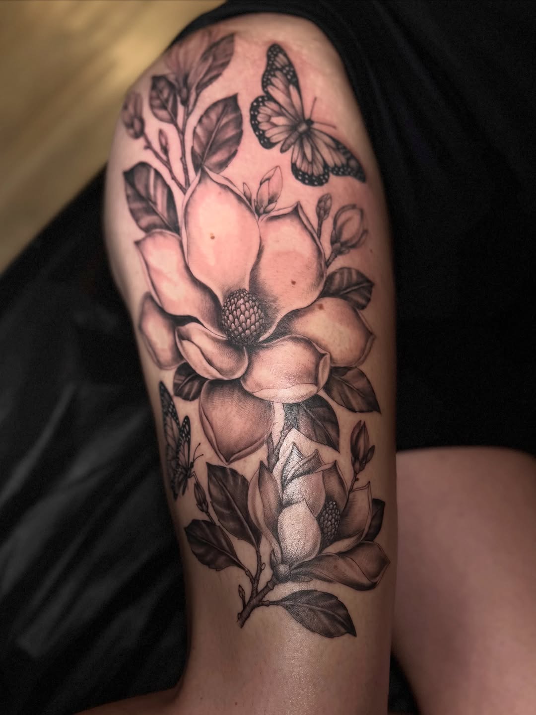 Tattoo by @madisonkaytattoos โ realism, black_and_grey