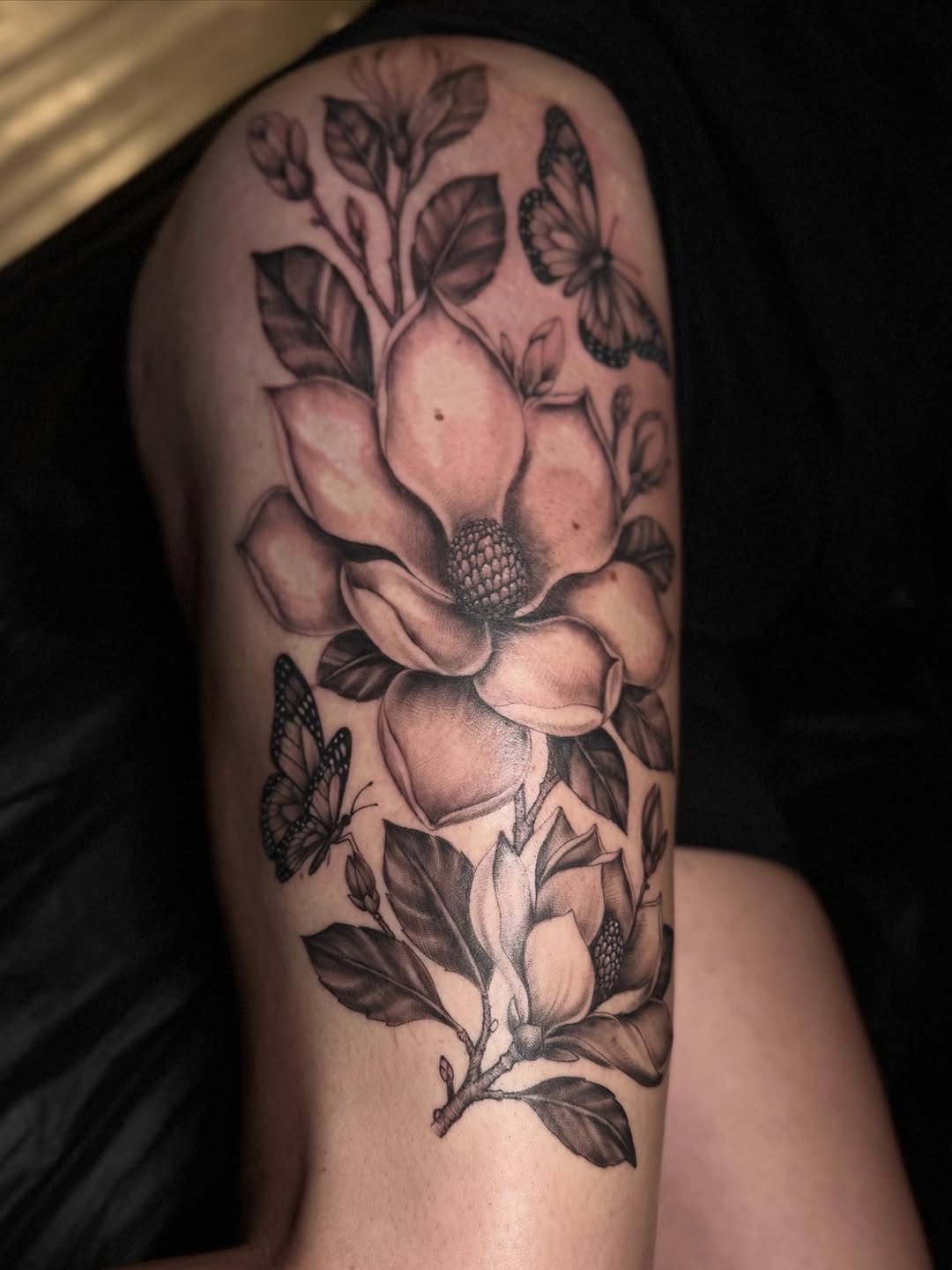 Tattoo by @madisonkaytattoos โ realism, black_and_grey