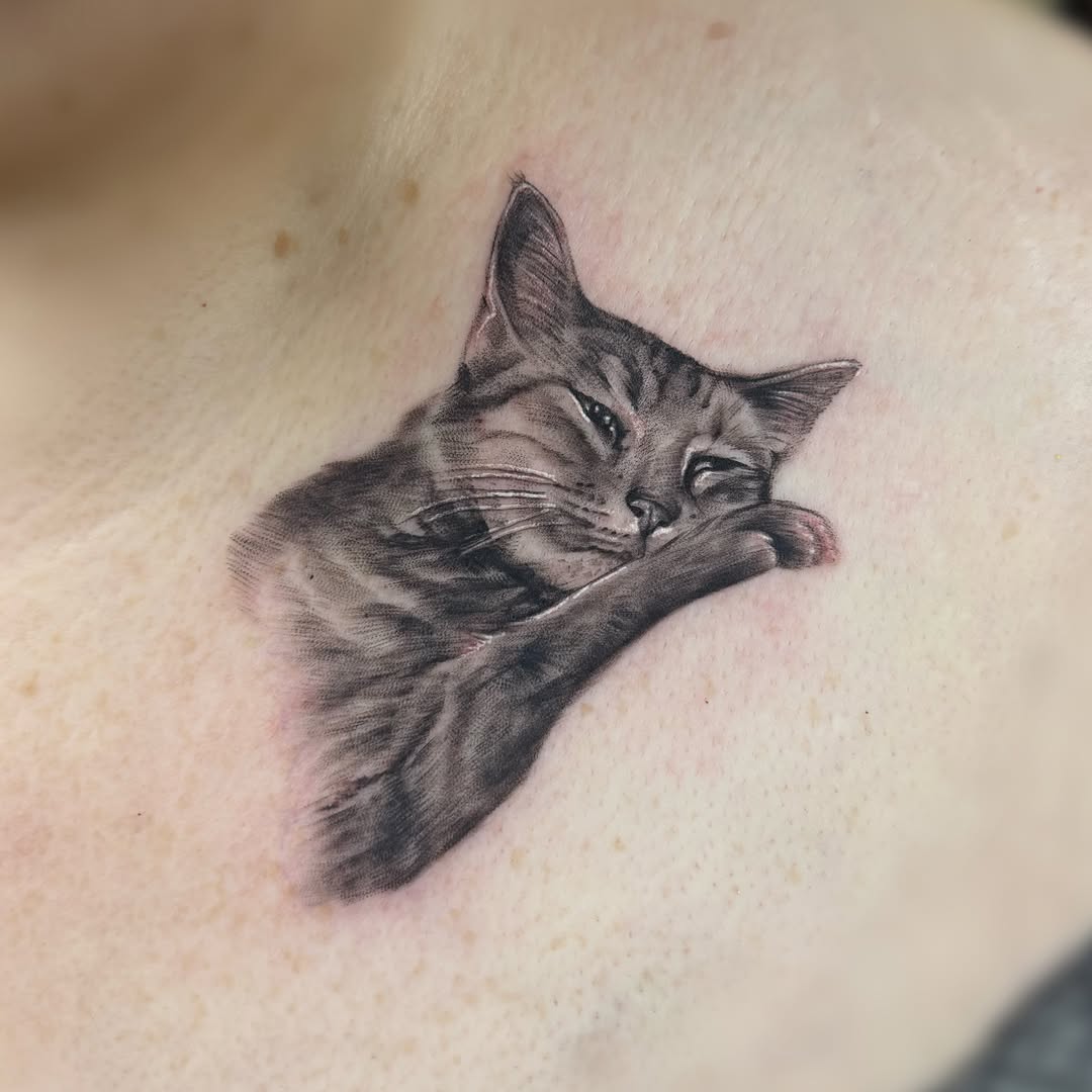 Tattoo by @lots_of_dots_ — realism, black_and_grey