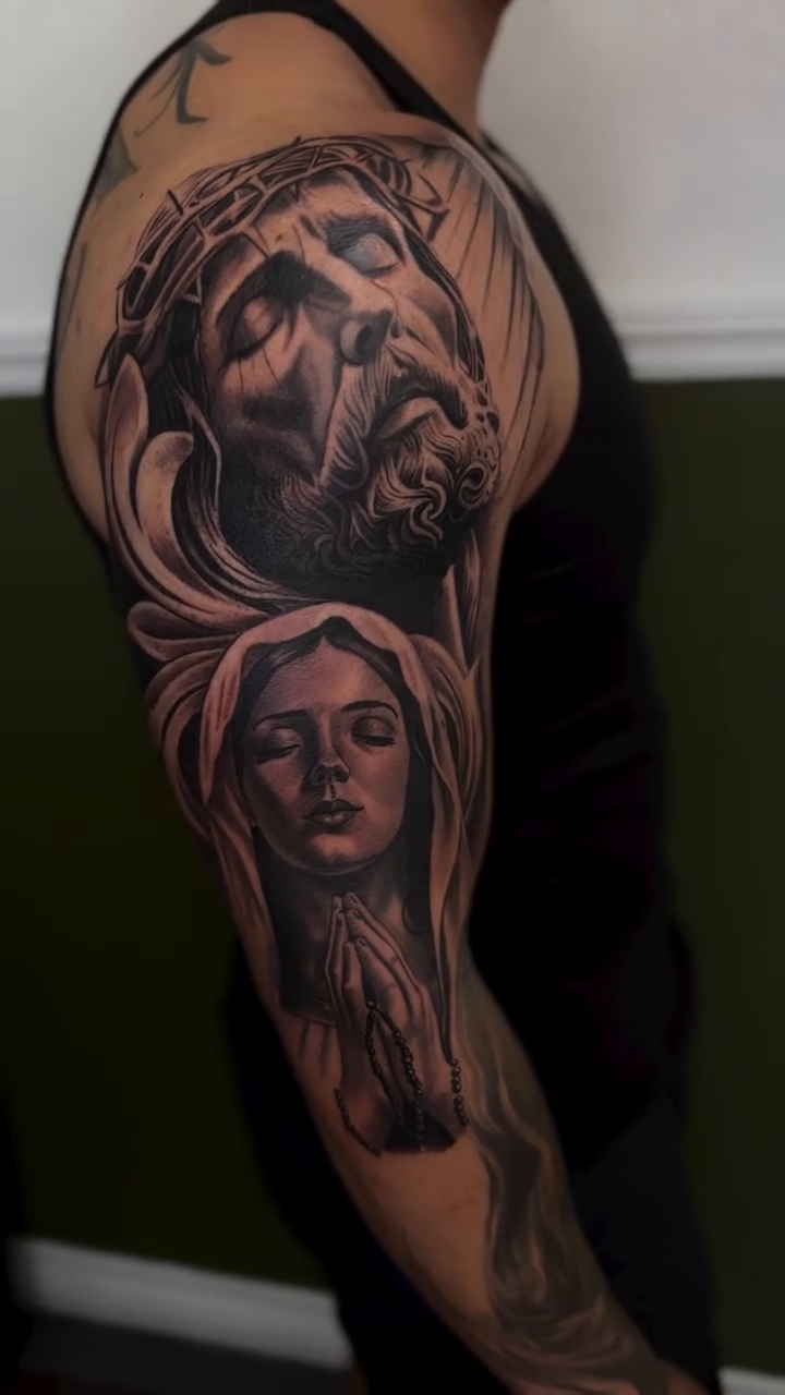 Tattoo by @ibleedink_tattoos — realism, black_and_grey
