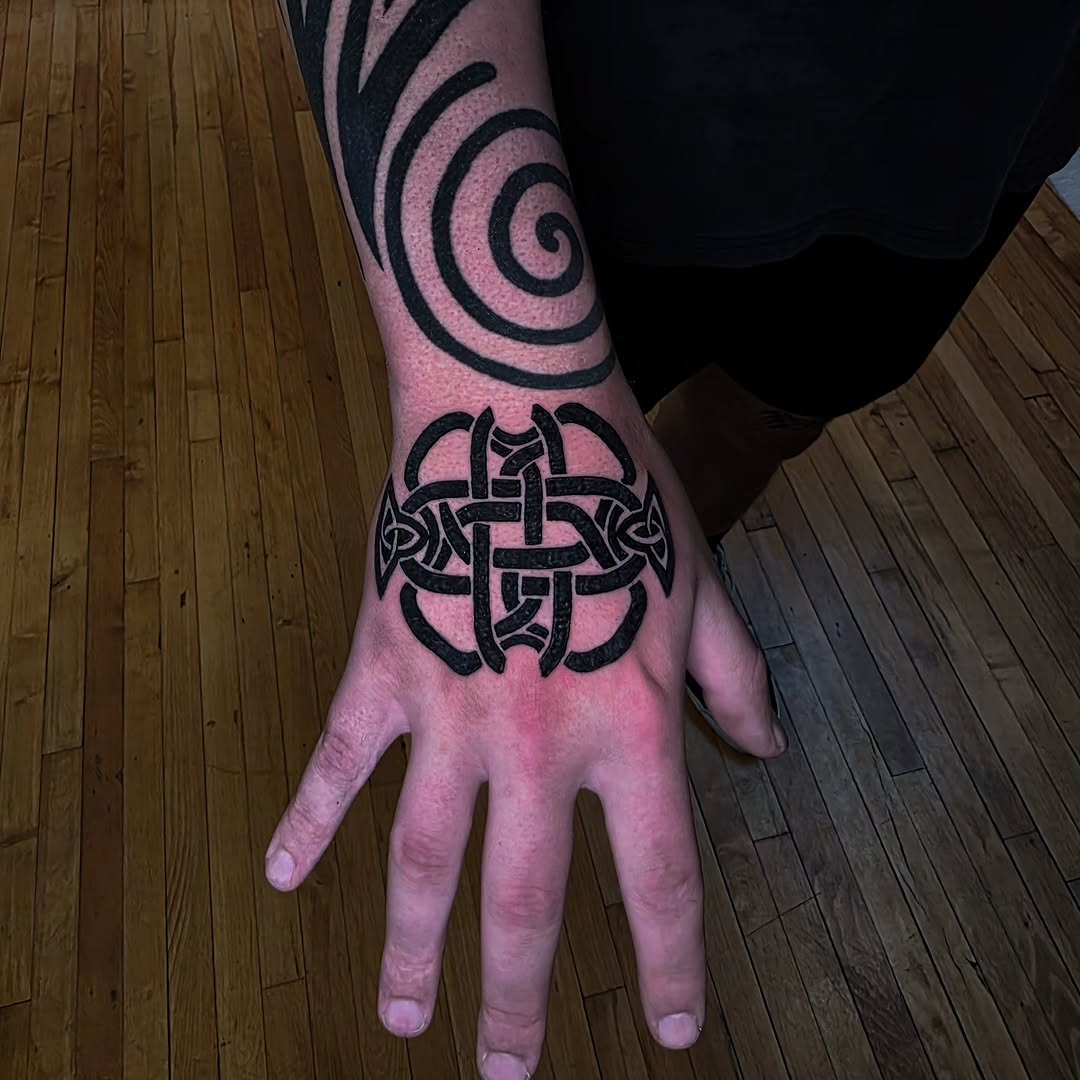 Tattoo by @fatboyink94 — tribal, blackwork