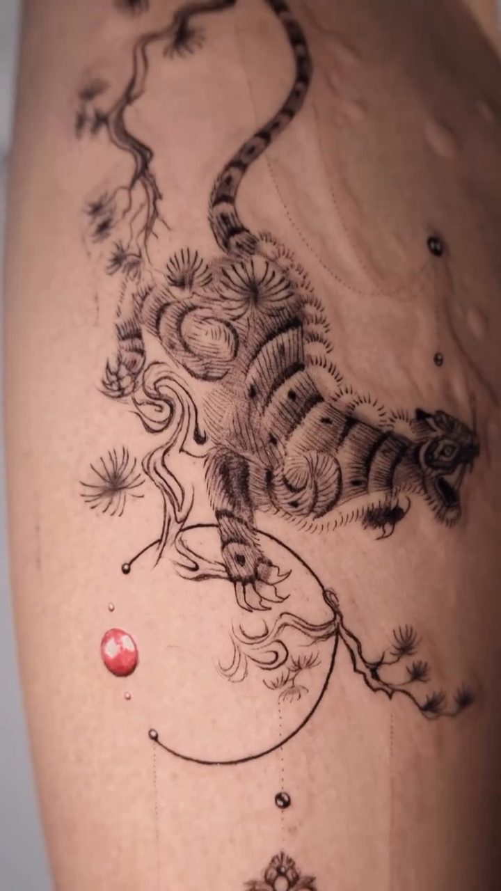Tattoo by @lilithink — japanese_irezumi, black_and_grey