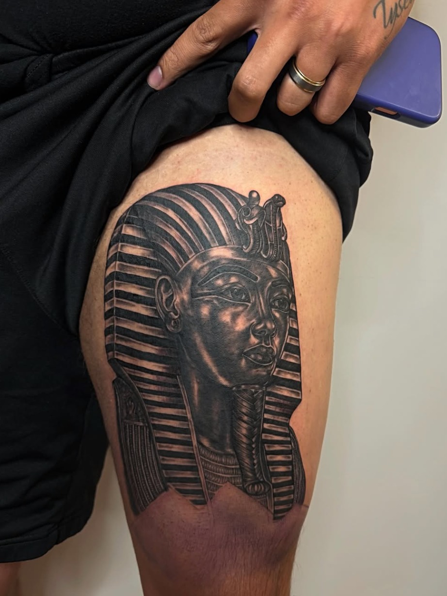 Tattoo by @inkbymercury — realism, black_and_grey