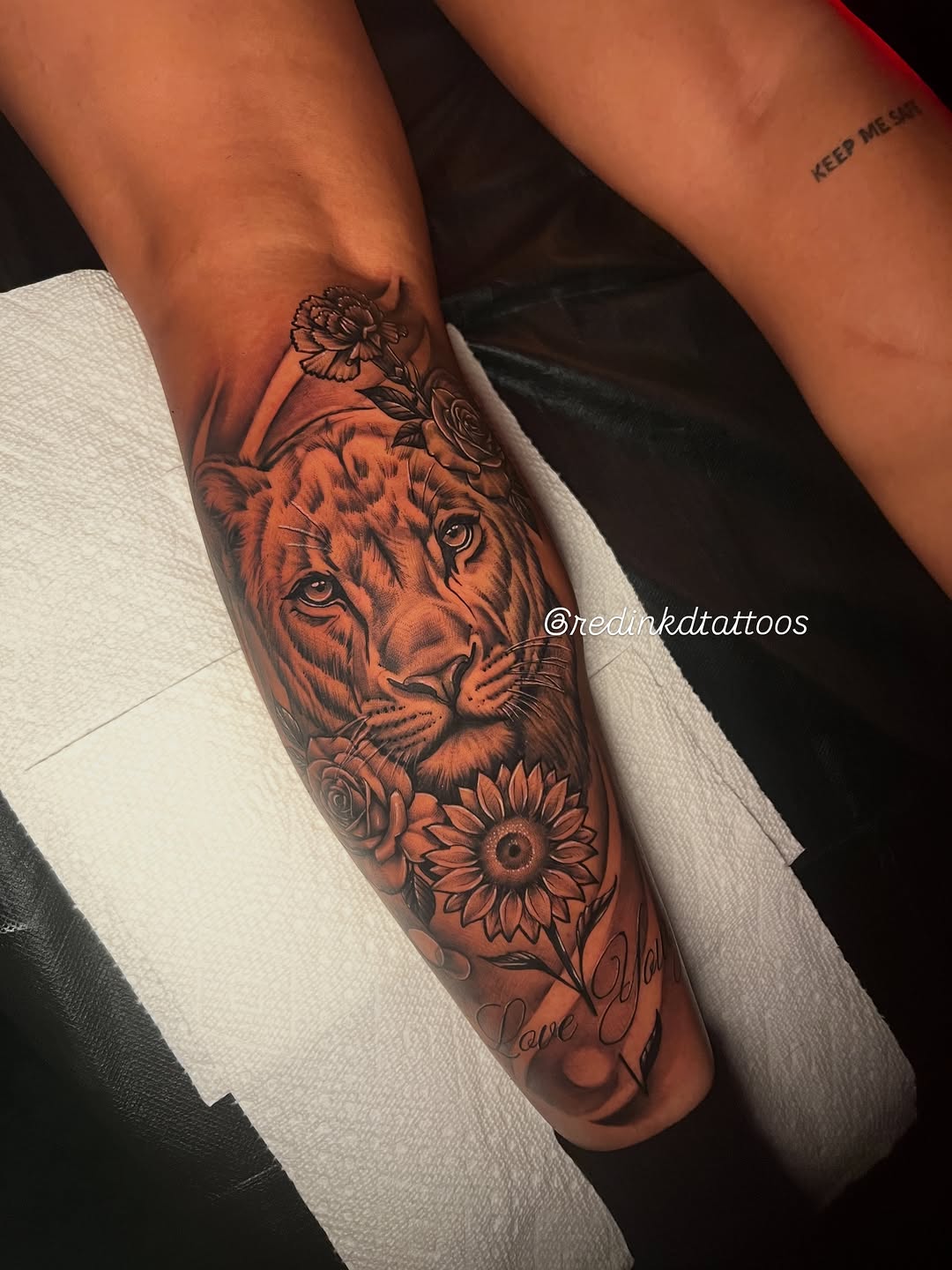 Tattoo by @redinkdtattoos — realism, black_and_grey