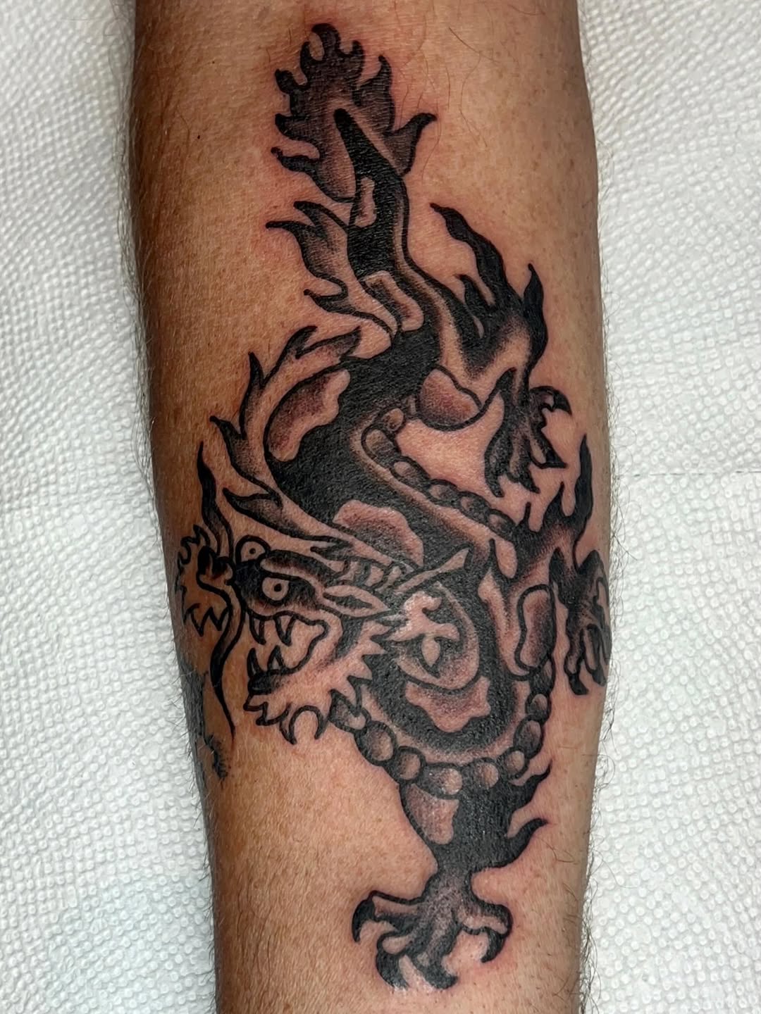 Tattoo by @caseylewistattoo — japanese_irezumi, black_and_grey