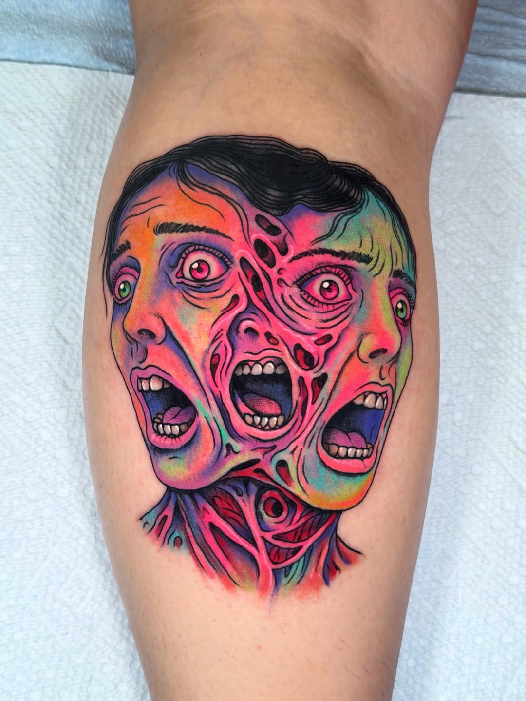 Tattoo by @randyconnertattoo — dark_realism, trash_polka