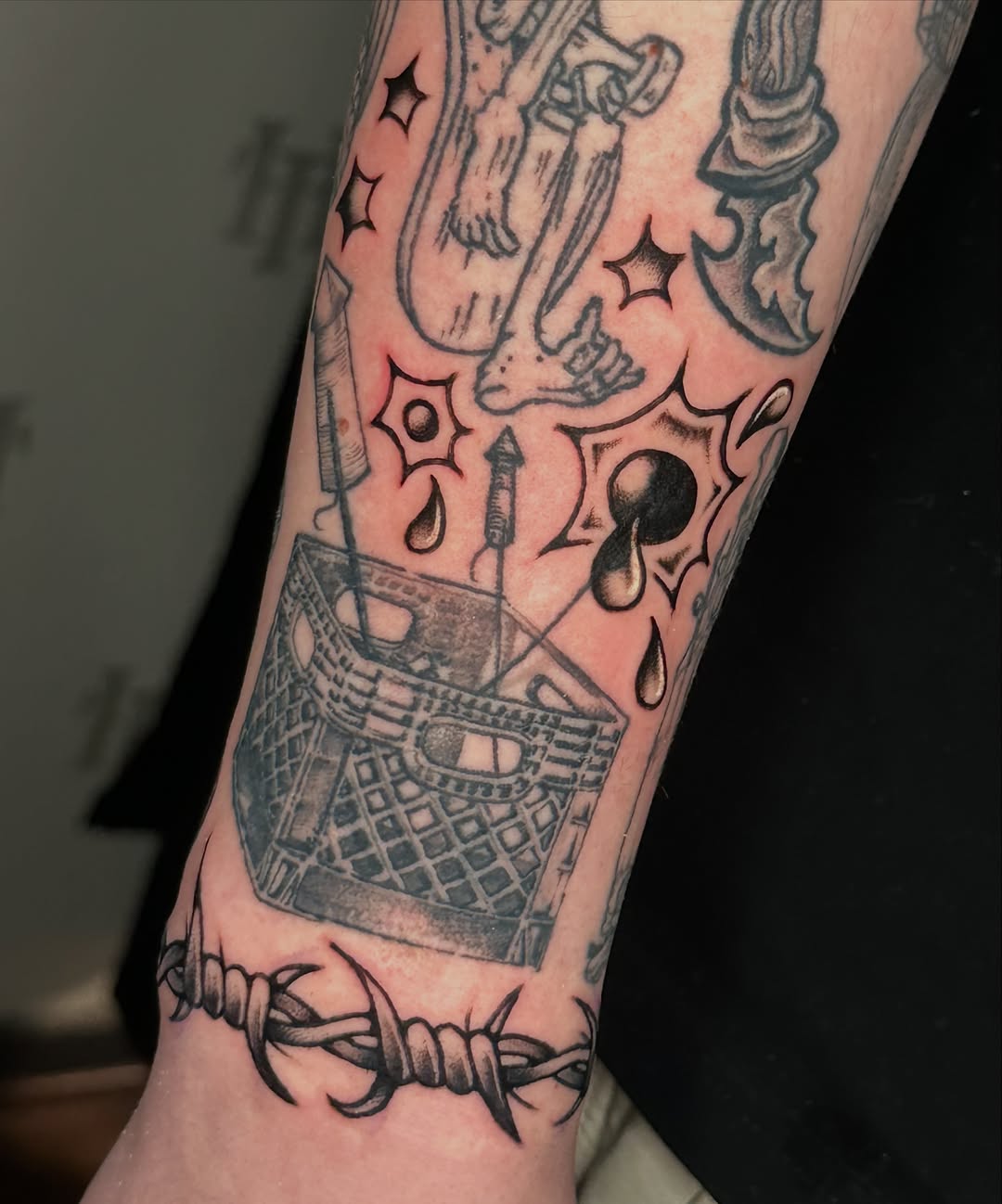 Tattoo by @cherrybomb_tatz4u — american_traditional, black_and_grey