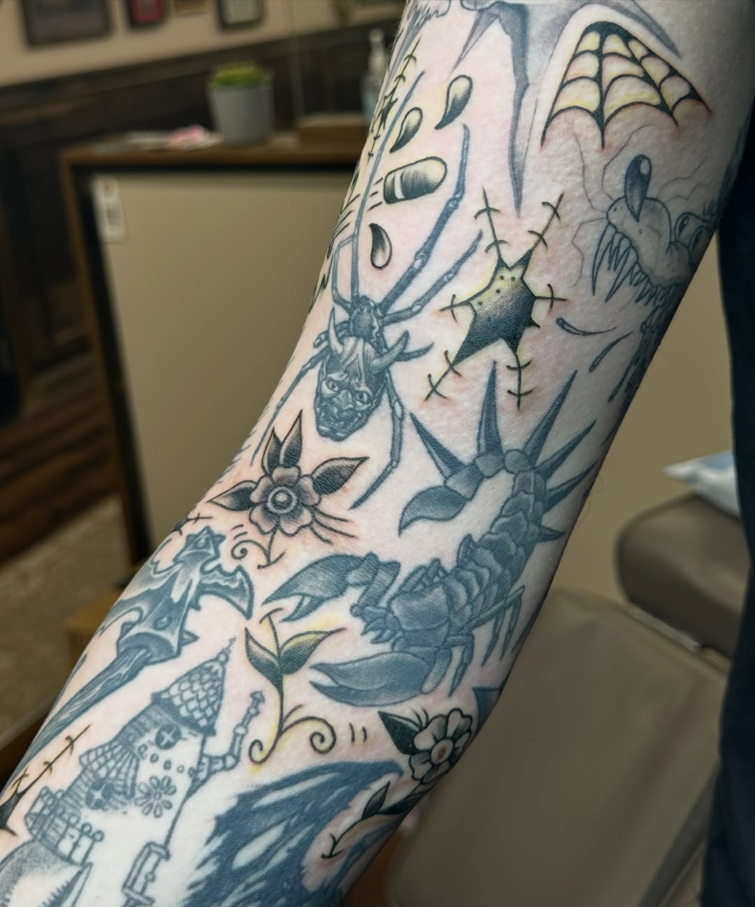 Tattoo by @cherrybomb_tatz4u — american_traditional, black_and_grey