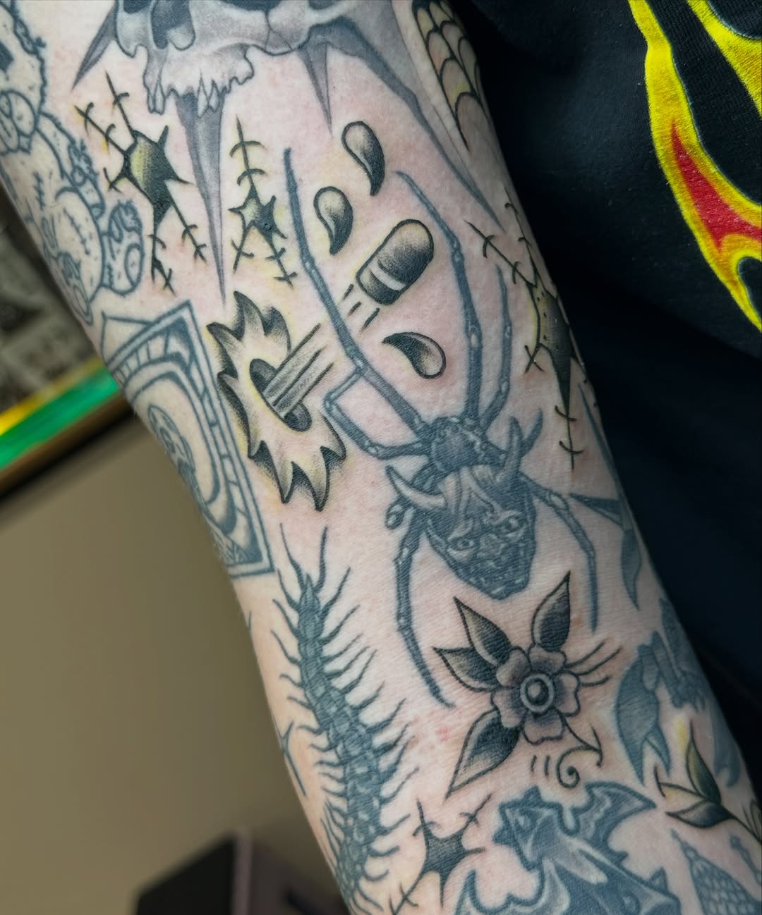 Tattoo by @cherrybomb_tatz4u — american_traditional, black_and_grey