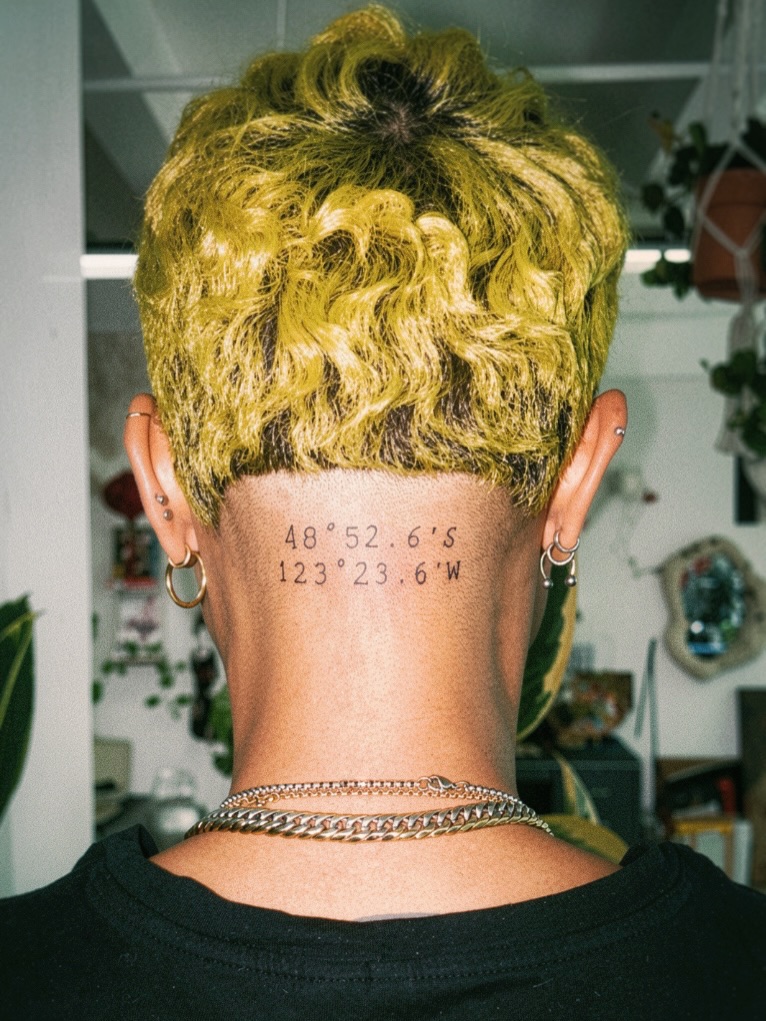 Tattoo by @alliecattatts — lettering_script, fine_line