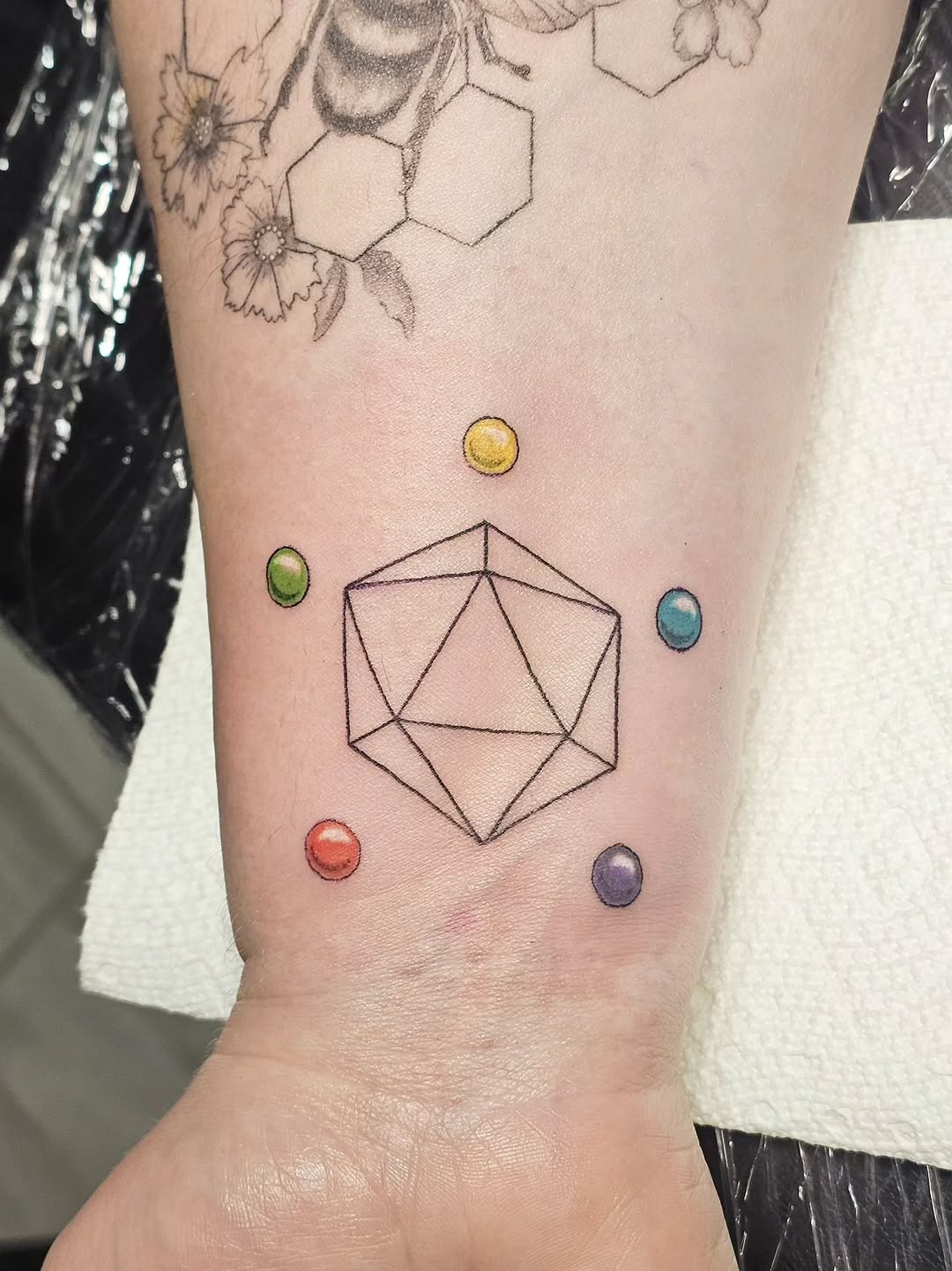 Tattoo by @caseyjo.tattoos — geometric, fine_line