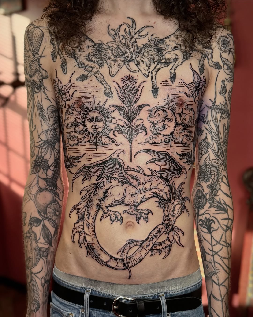 Tattoo by @racheltruskotattoos — blackwork, illustrative
