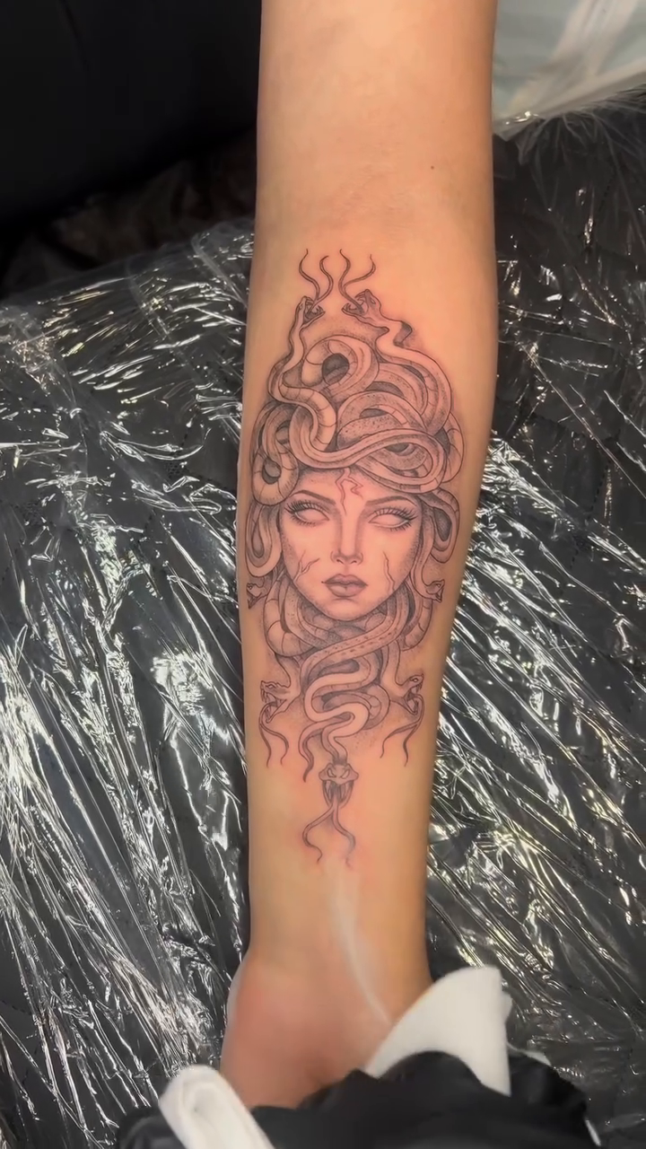 Medusa tattoo realism tattoo on the forearm by ๐ฆ๐๐๐ก ๐ฆ๐๐๐