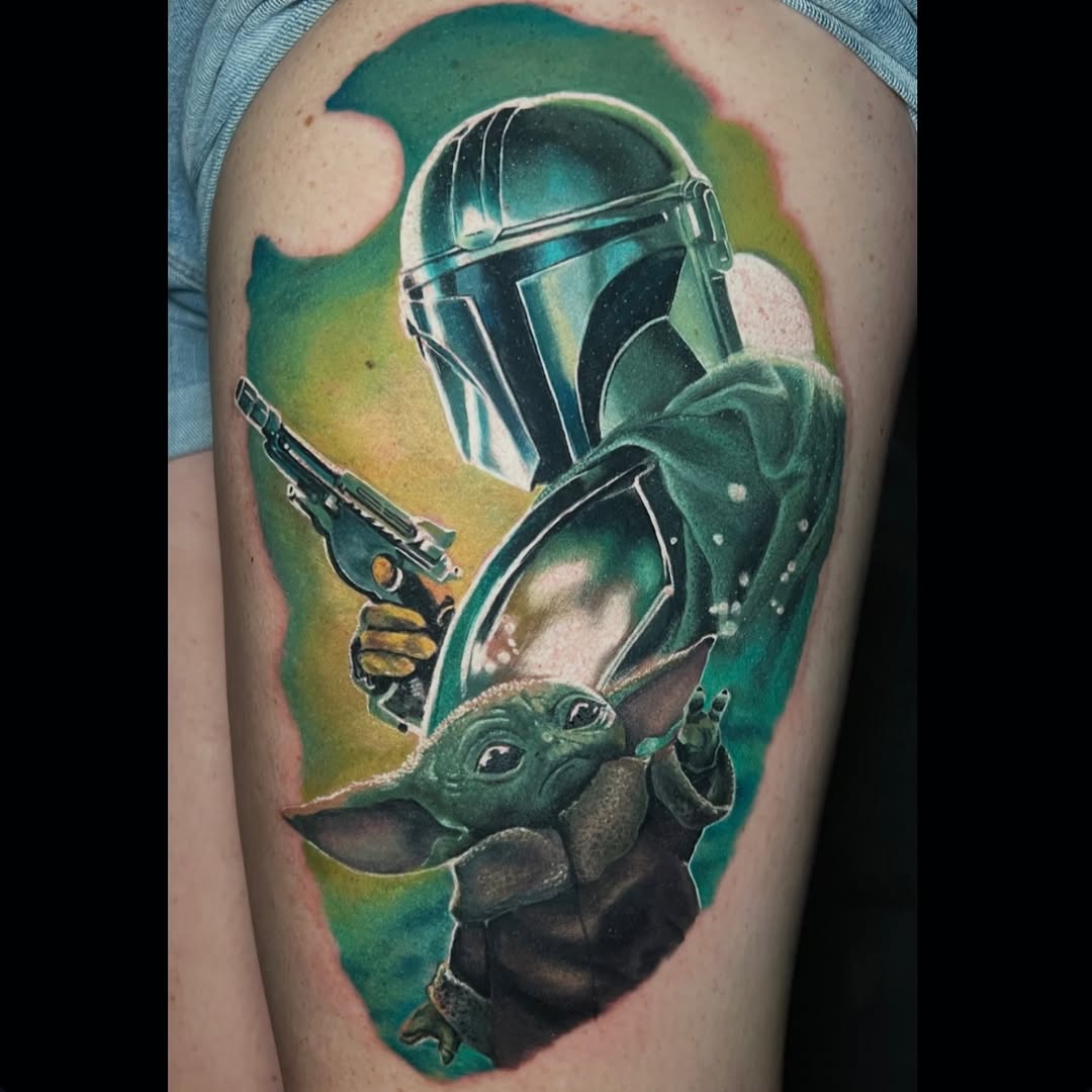 Tattoo by @brandonsommerstattoo — realism, anime