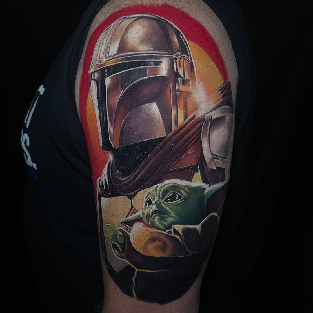 Tattoo by @brandonsommerstattoo — realism, anime