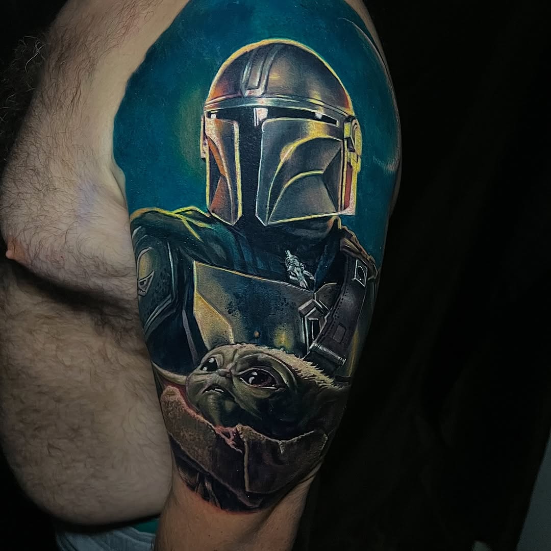 Tattoo by @brandonsommerstattoo — realism, black_and_grey