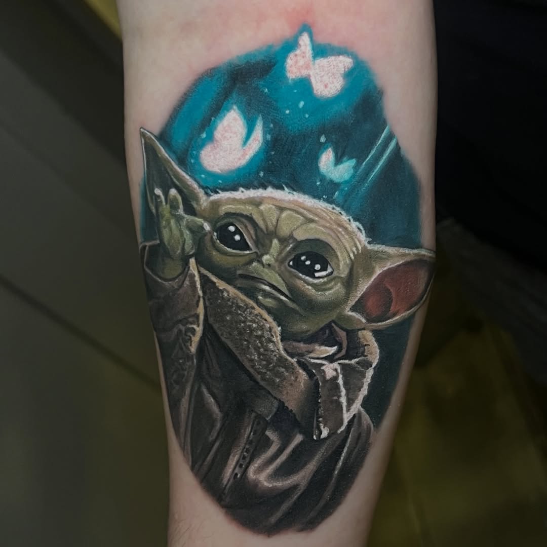 Tattoo by @brandonsommerstattoo — realism, anime