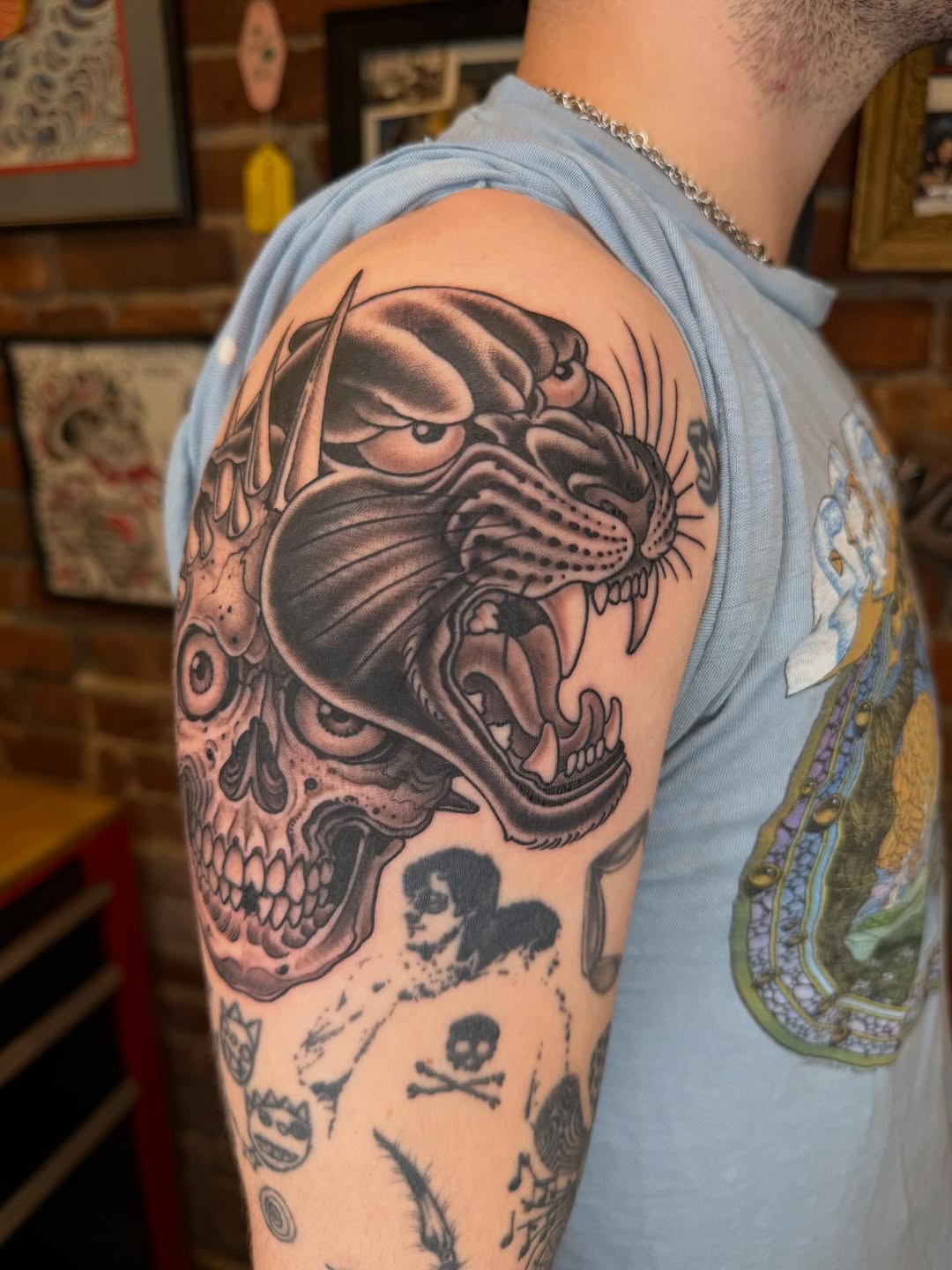 Tattoo by @adamwarmerdam — american_traditional, black_and_grey