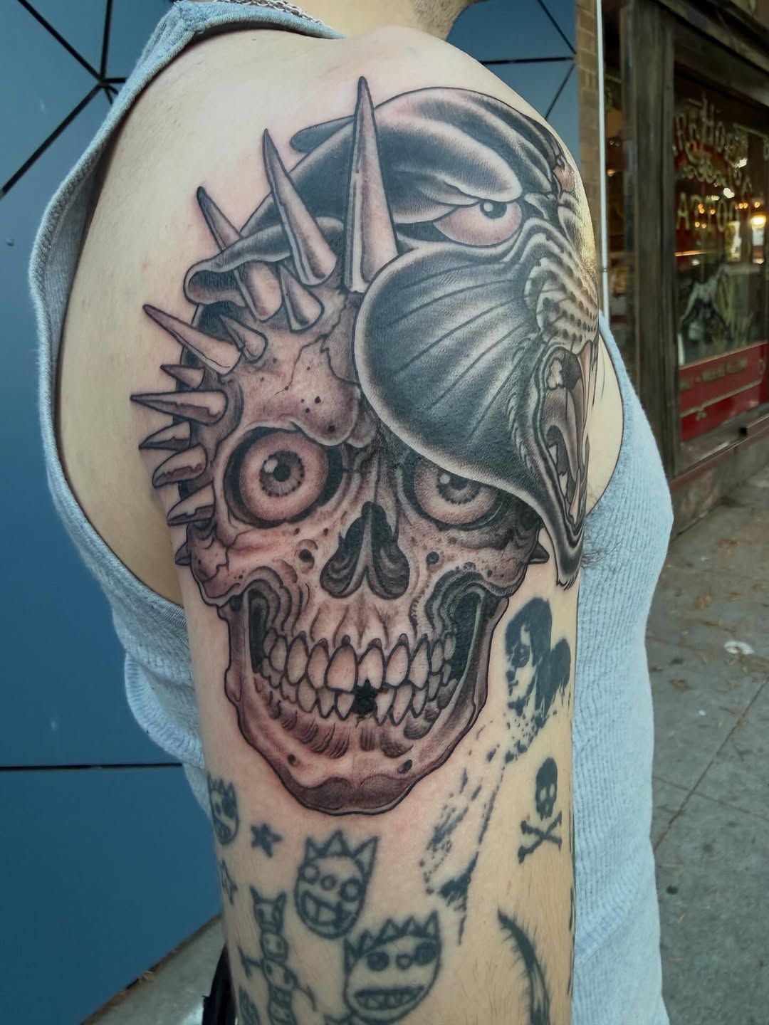 Tattoo by @adamwarmerdam — black_and_grey, realism
