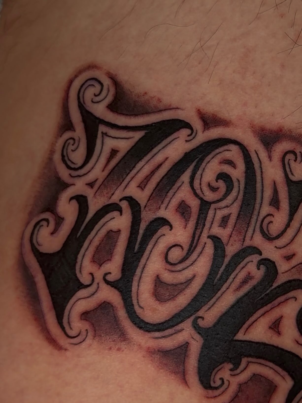 Tattoo by @adawgg_tattoos — lettering_script