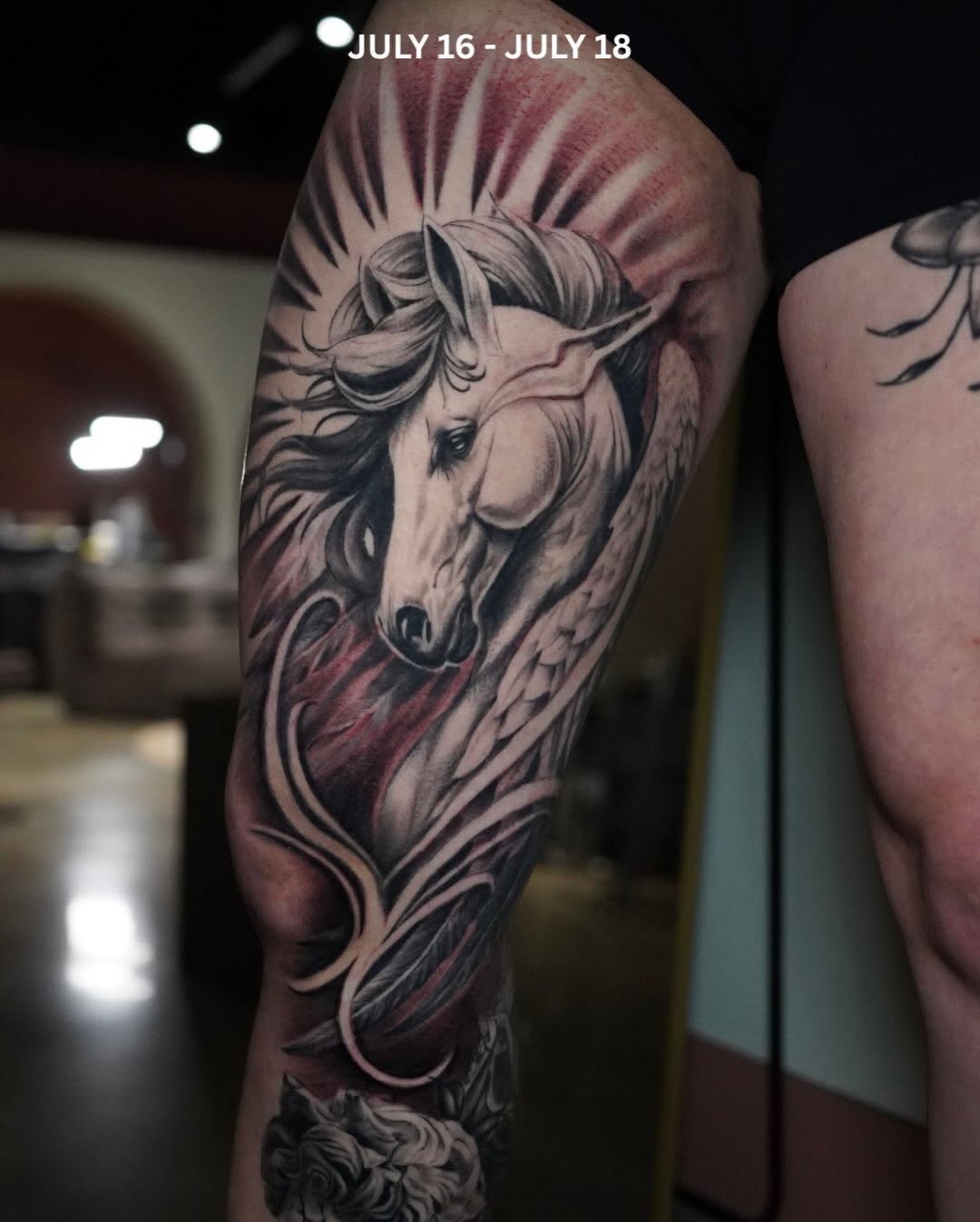Pegasus horse head realism tattoo on the forearm by Grace P