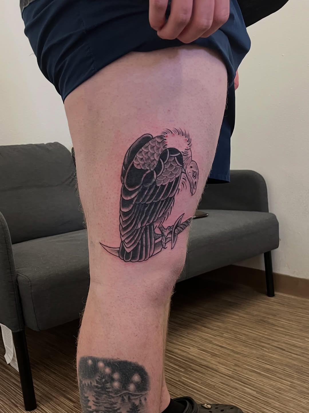 Tattoo by @laceybtattoos — american_traditional, black_and_grey