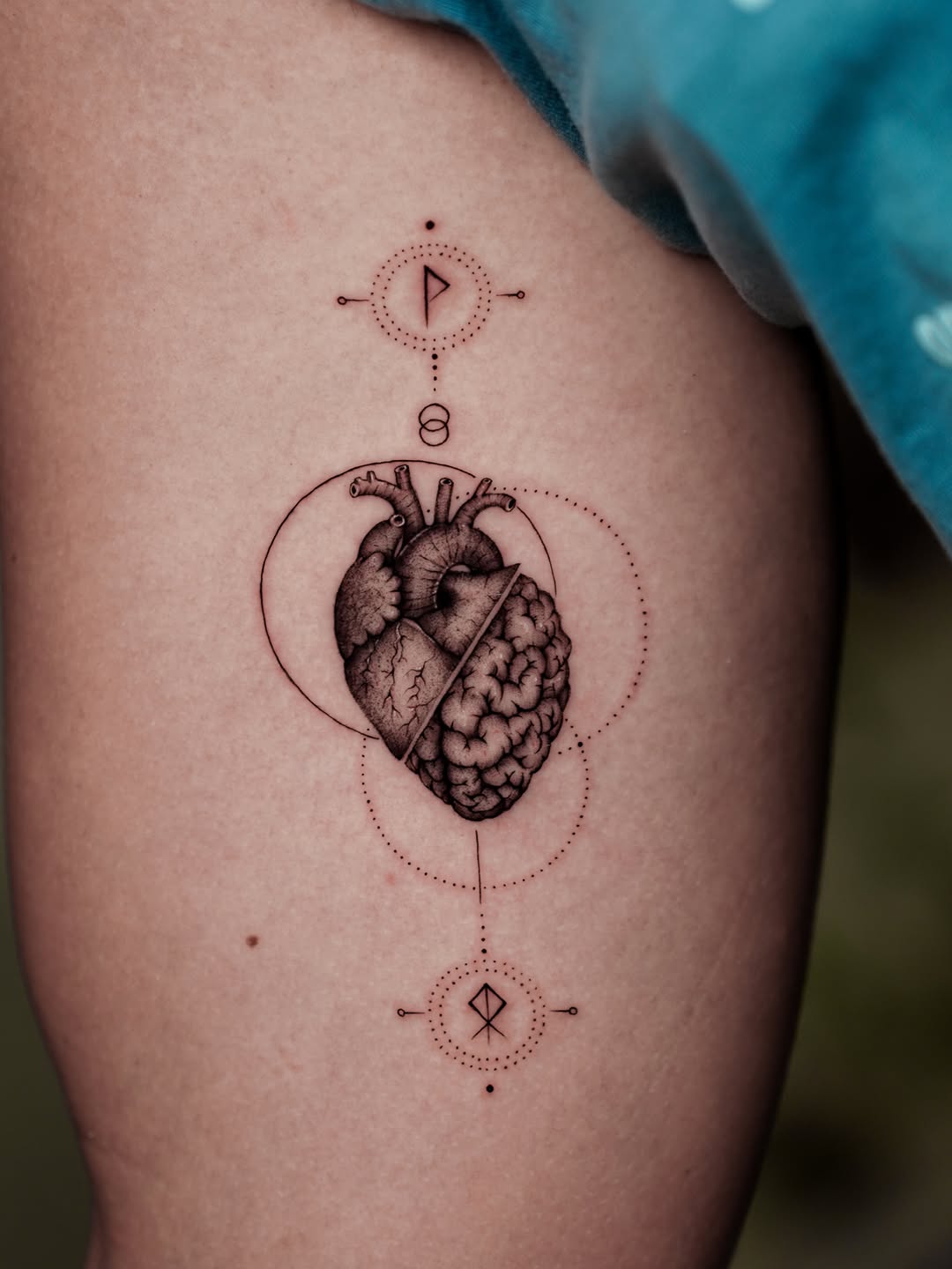 Tattoo by @sophiink — realism, geometric