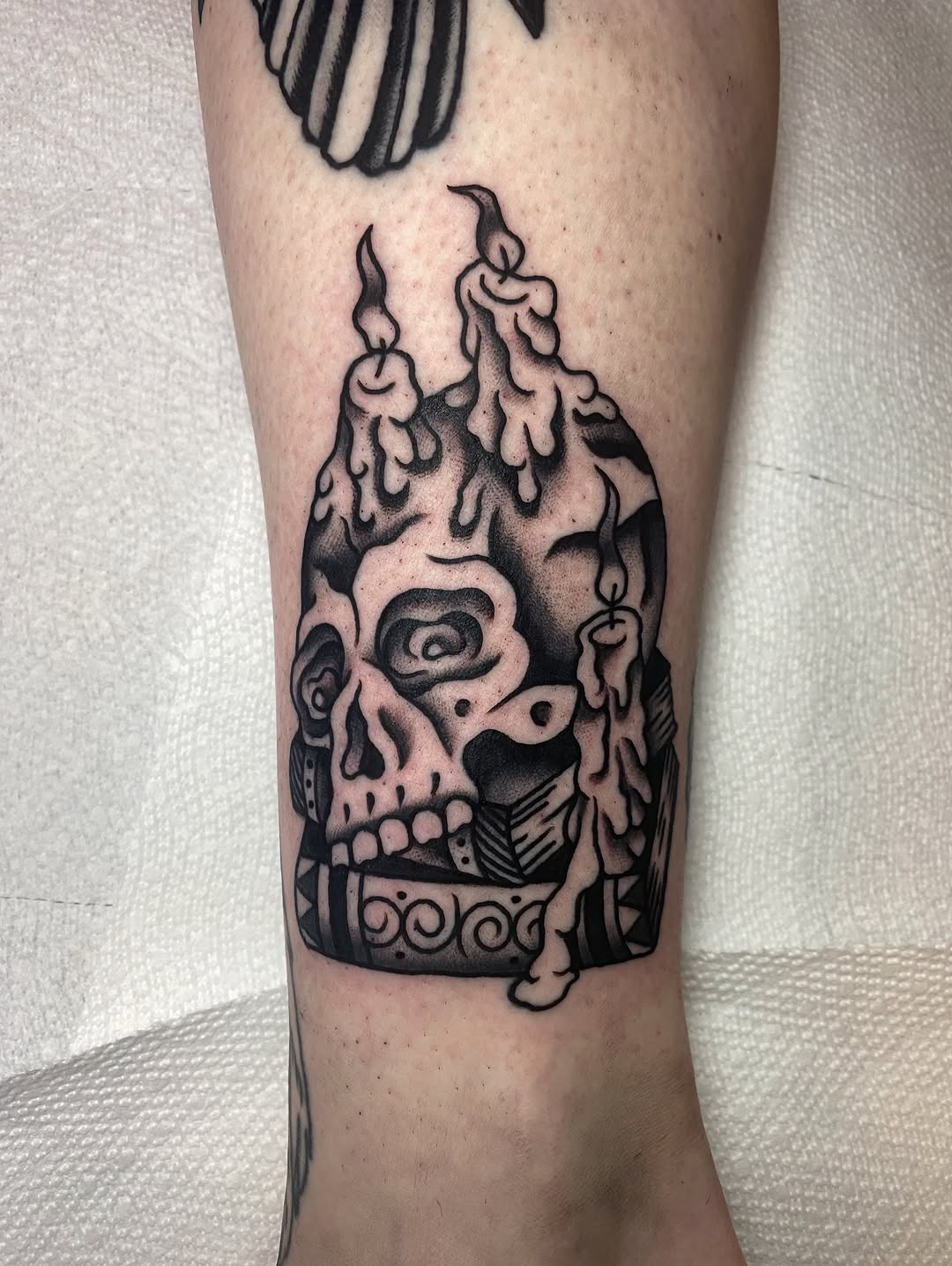 Tattoo by @jgracetattoo — american_traditional, black_and_grey