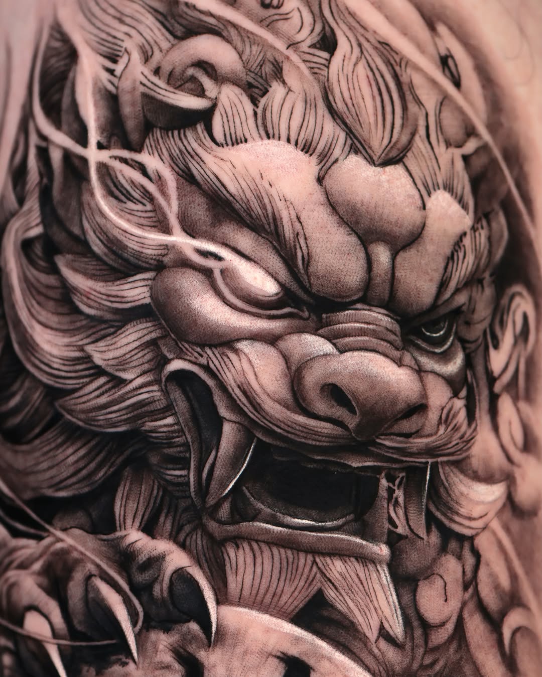 Dragon head Japanese tattoo on the forearm by Reset tattoo