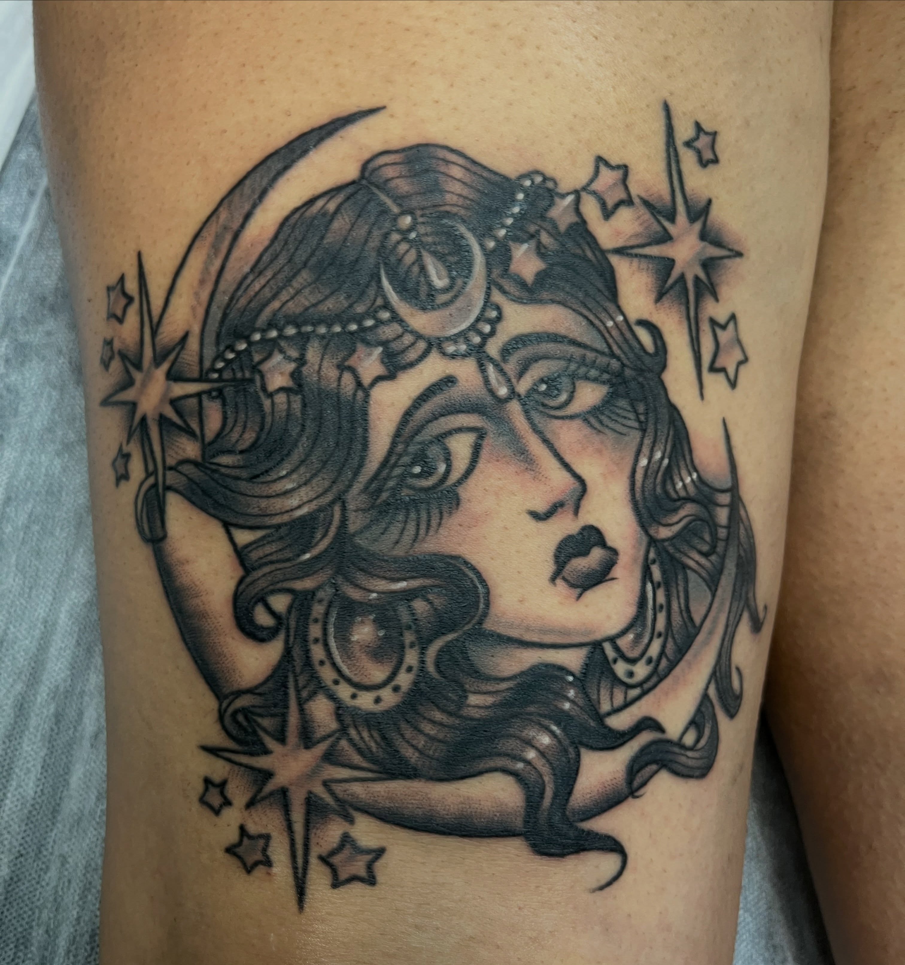 Tattoo by @ghostshipetattoos — black_and_grey, realism
