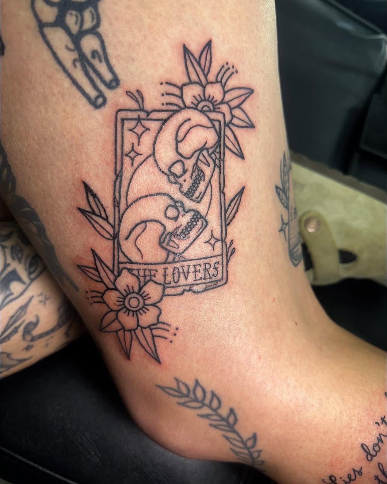 Tattoo by @kelsey_harvell14 — american_traditional, black_and_grey