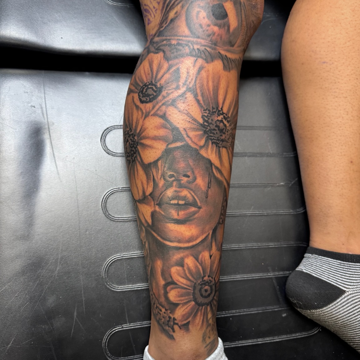Tattoo by @focused_ink — black_and_grey, realism