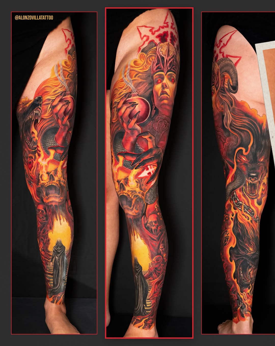 Realism tattoo on the forearm by Alonzo Villa Tattoo