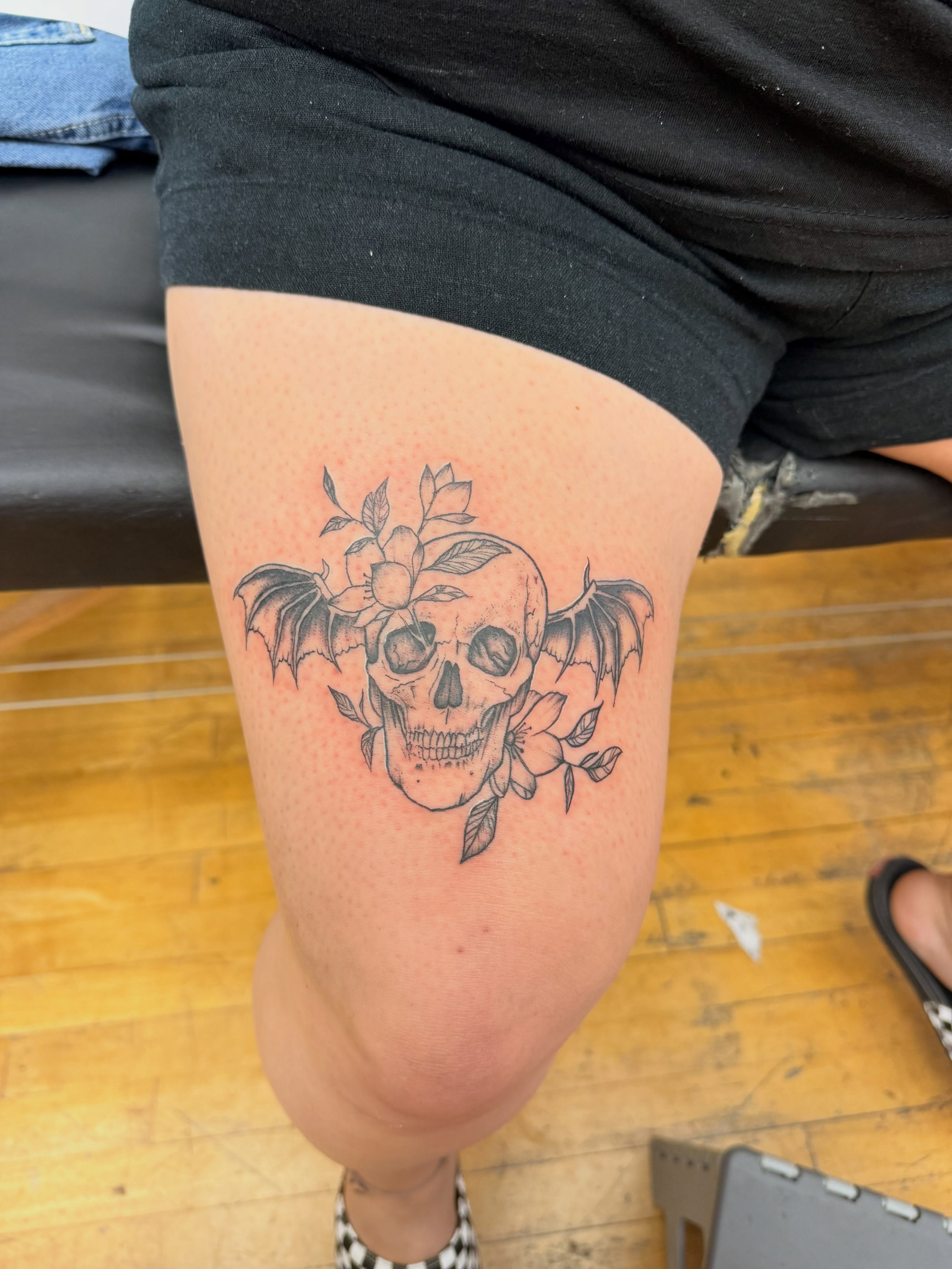 Tattoo by @inked_by_parisapple — black_and_grey